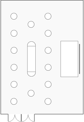 2F 鶴の間 中央：立食　140名