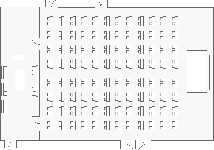 鶴の間 東中央：スクール形式　192名