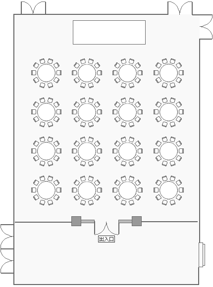 2F 鶴の間 西：正餐　160名