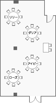 松林の間　テーブルレイアウト例